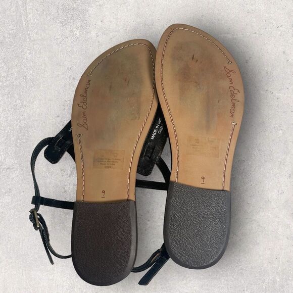 Sam Edelman Gigi Saddle Painted Tribal Leather Thong Sandal Women Size 8 - Picture 8 of 11